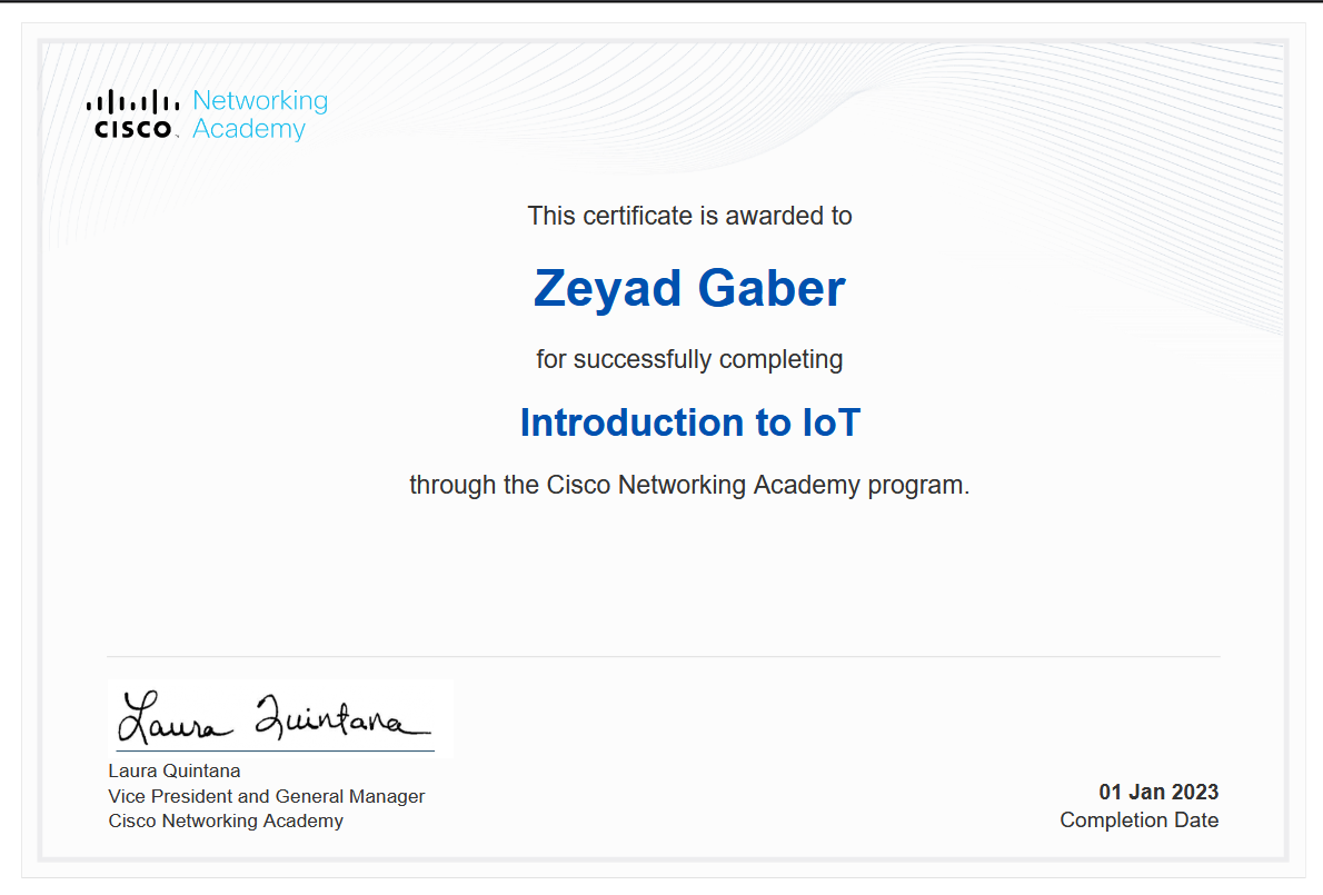 IOT Certificate