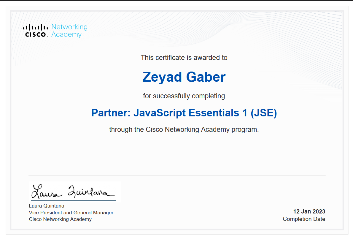JS Certificate